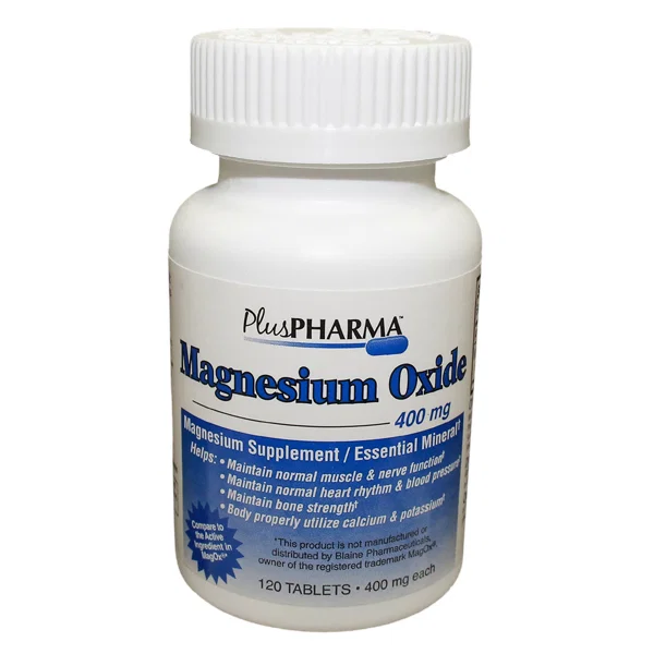 PLUS PHARMA Magnesium Oxide 400mg 120 Tabs